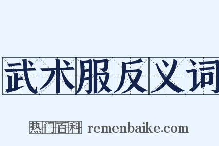 武术服反义词是什么意思的图片